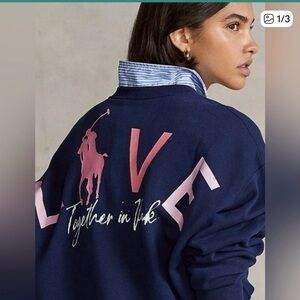 Ralph Lauren | Pink Pony Love Fleece Crew Neck Sweatshirt XL